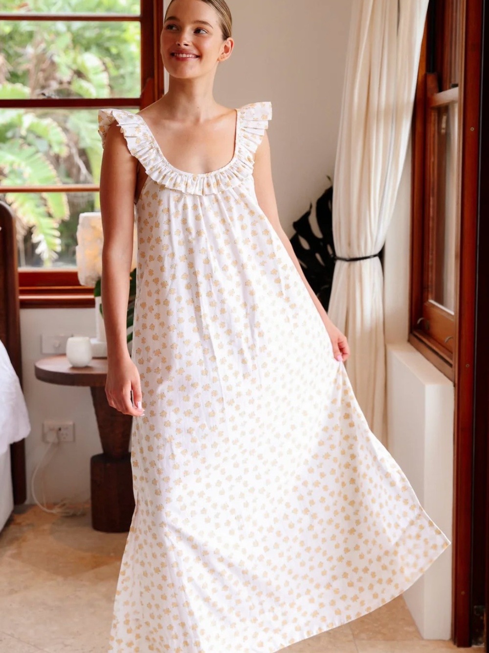 Piyama Margot Nightie - Cotton Modal - Meadow
